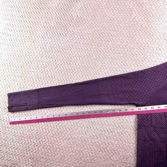 Lululemon Rest Less Hoodie Womens 6 Running Athletic Base Layer Purple Patchwork - Picture 10 of 10